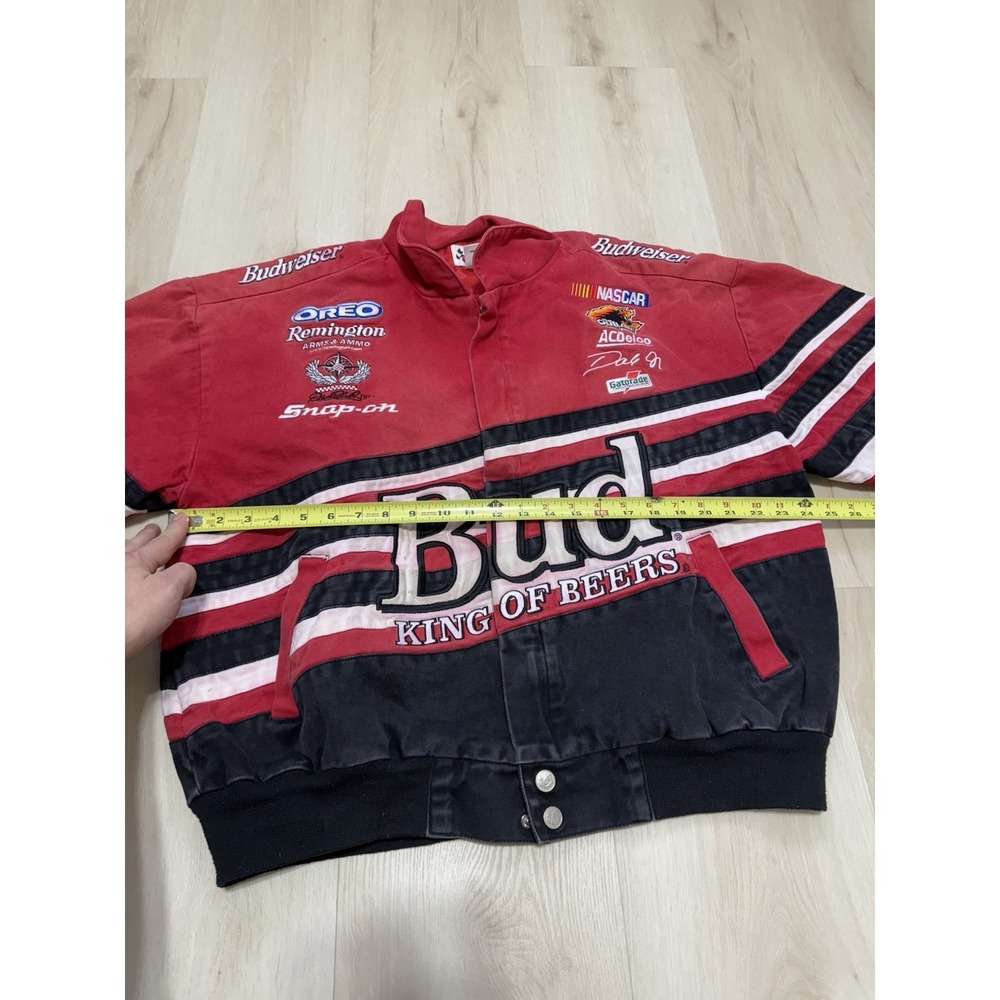 Vintage Men's Dale Earnhardt Jr. Budweiser NASCAR Racing Jacket 90s Sz Large - Picture 3 of 7